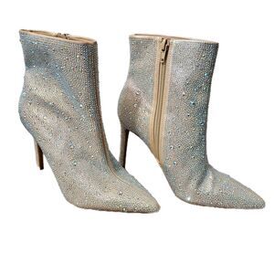 I.N.C.International Concepts Wms Reisa Pointed Toe Sparkle Ankle Boots 6M & 6.5M